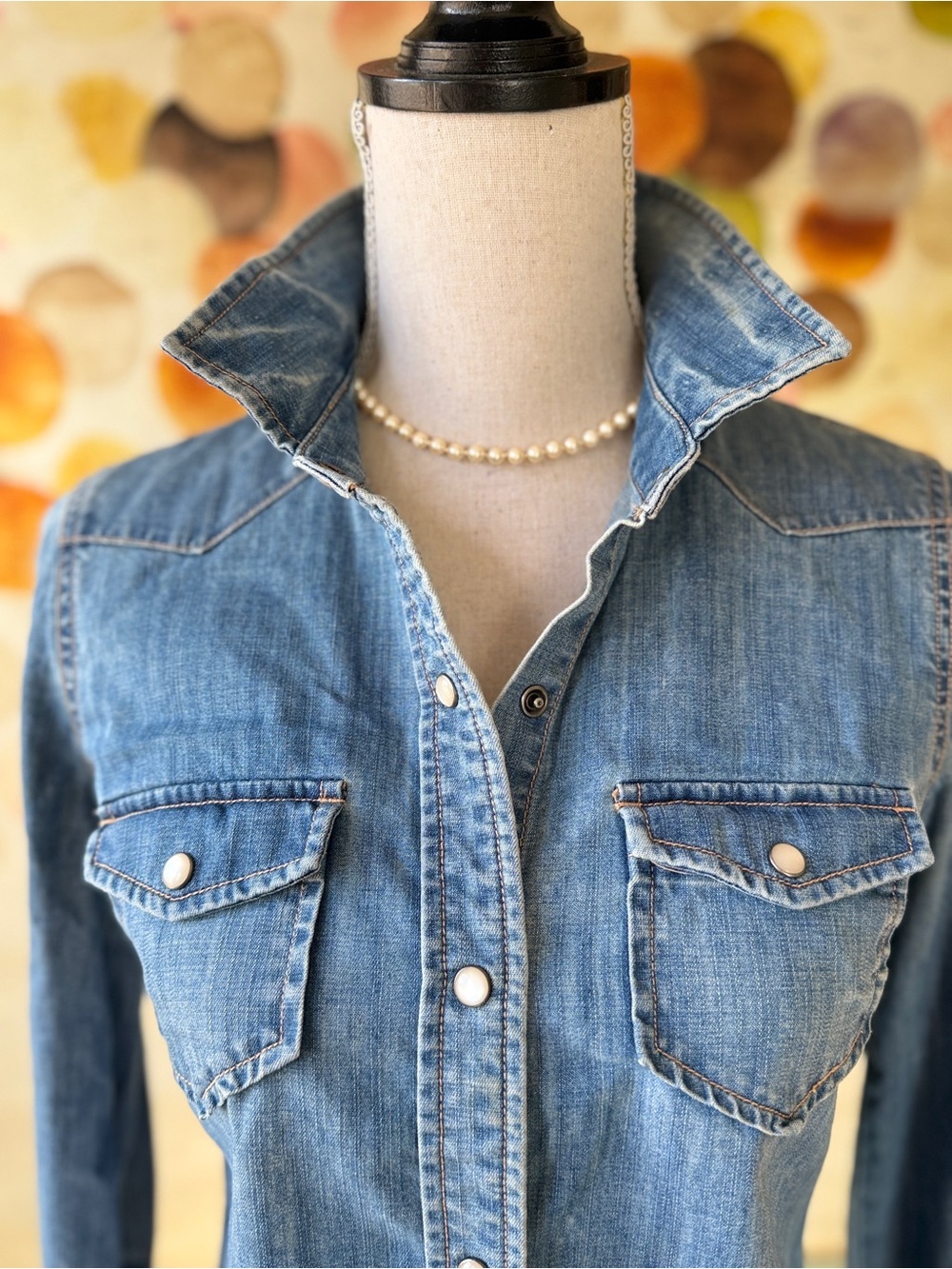 J. Crew Denim Button-Front Shirt - Picture 4 of 14